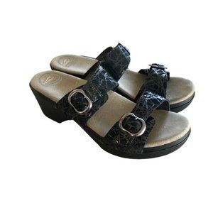 DANSKO SOPHIE BLACK SLIDE SANDAL SIZE 41